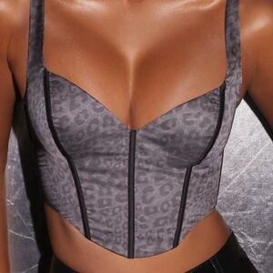 Oh Polly Leopard Bustier